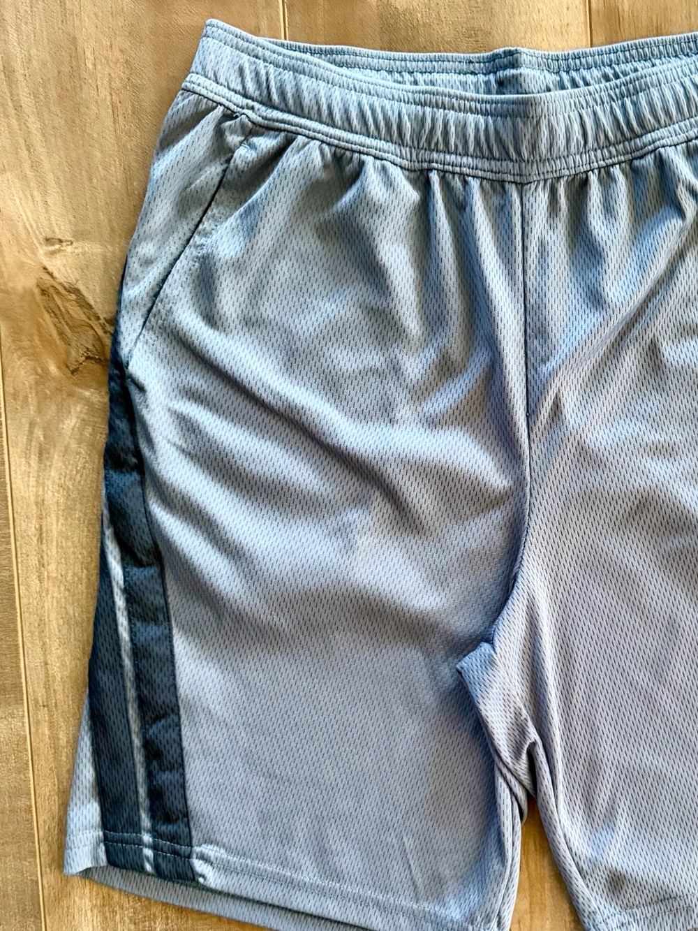 All In Motion Active Blue Drawstring Training Shorts with Pockets - Picture 3 of 11